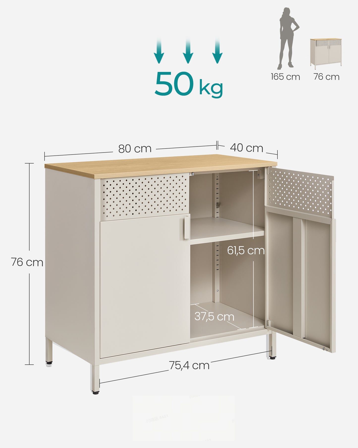 Komoda za odlaganje Solea – bijela