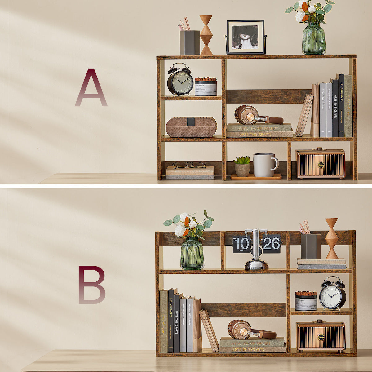 Polica Store – desktop i kuhinjski organizer boja drveta