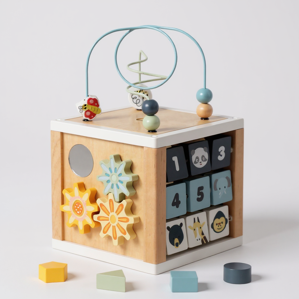MONTESSORI DRVENA ACTIVITY CUBE