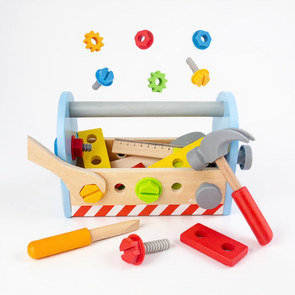 DRVENI ALAT SET ZA DJECU "TOOL BOX" KORPA