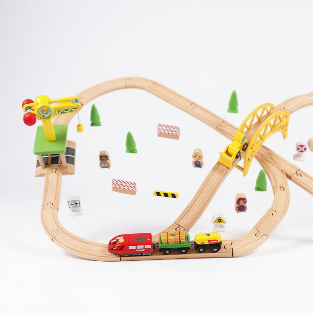 KOMPLET DRVENI VOZIĆ SET 70 DIJELOVA