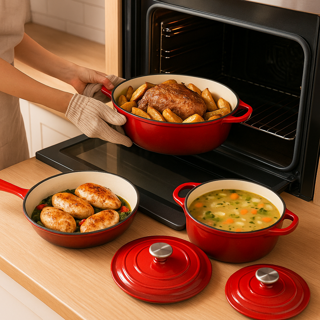 SET GUSANOG POSUĐA / TAVA / KASEROLA / SERPA / 3 U 1