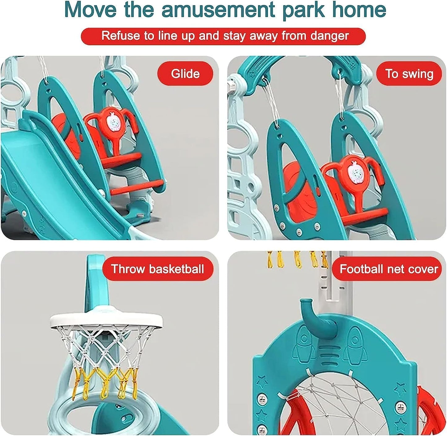 7 U 1 IGRAONICA ZA DJECU / KOS / TOBOGAN / LJULJACKA PLAVA