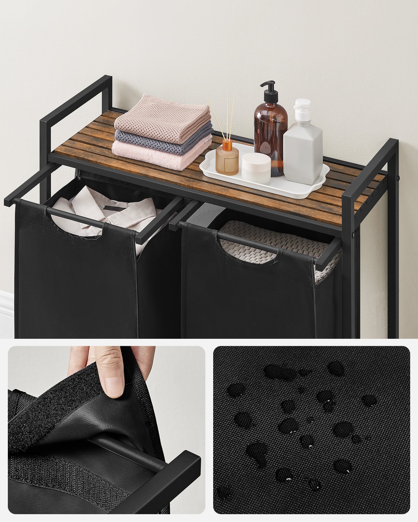 Korpa za veš Washy – crna