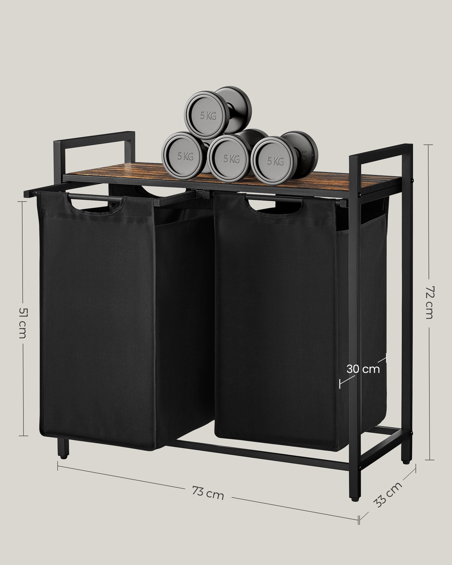 Korpa za veš Washy – crna