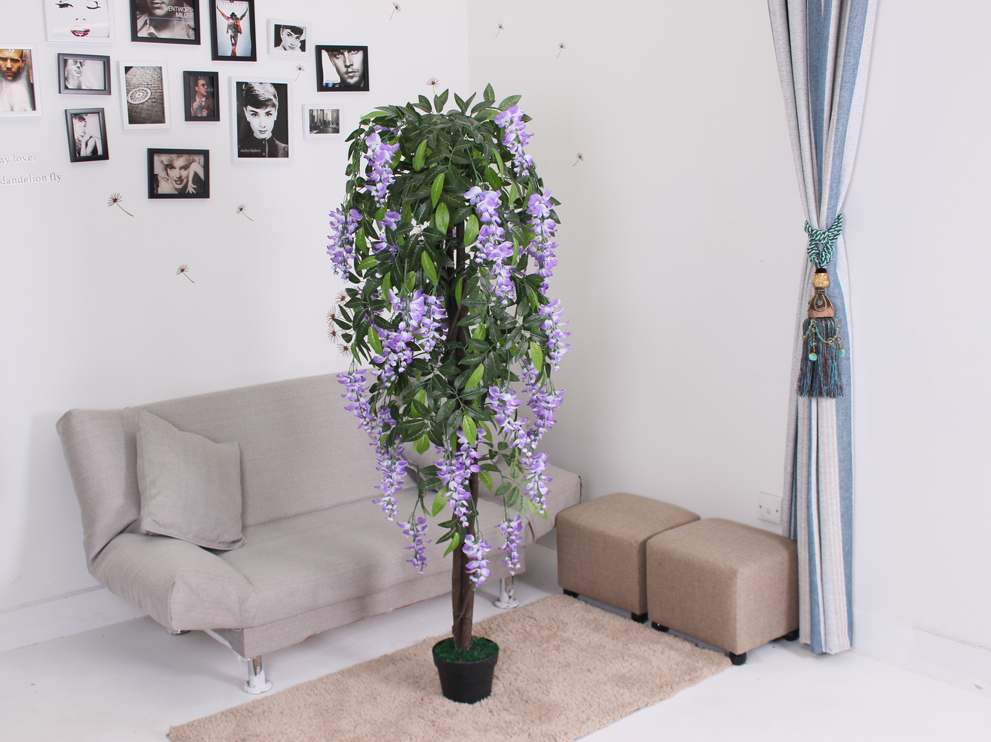 UMJETNA VISEĆA GLICINIJA VIOLA 150 cm
