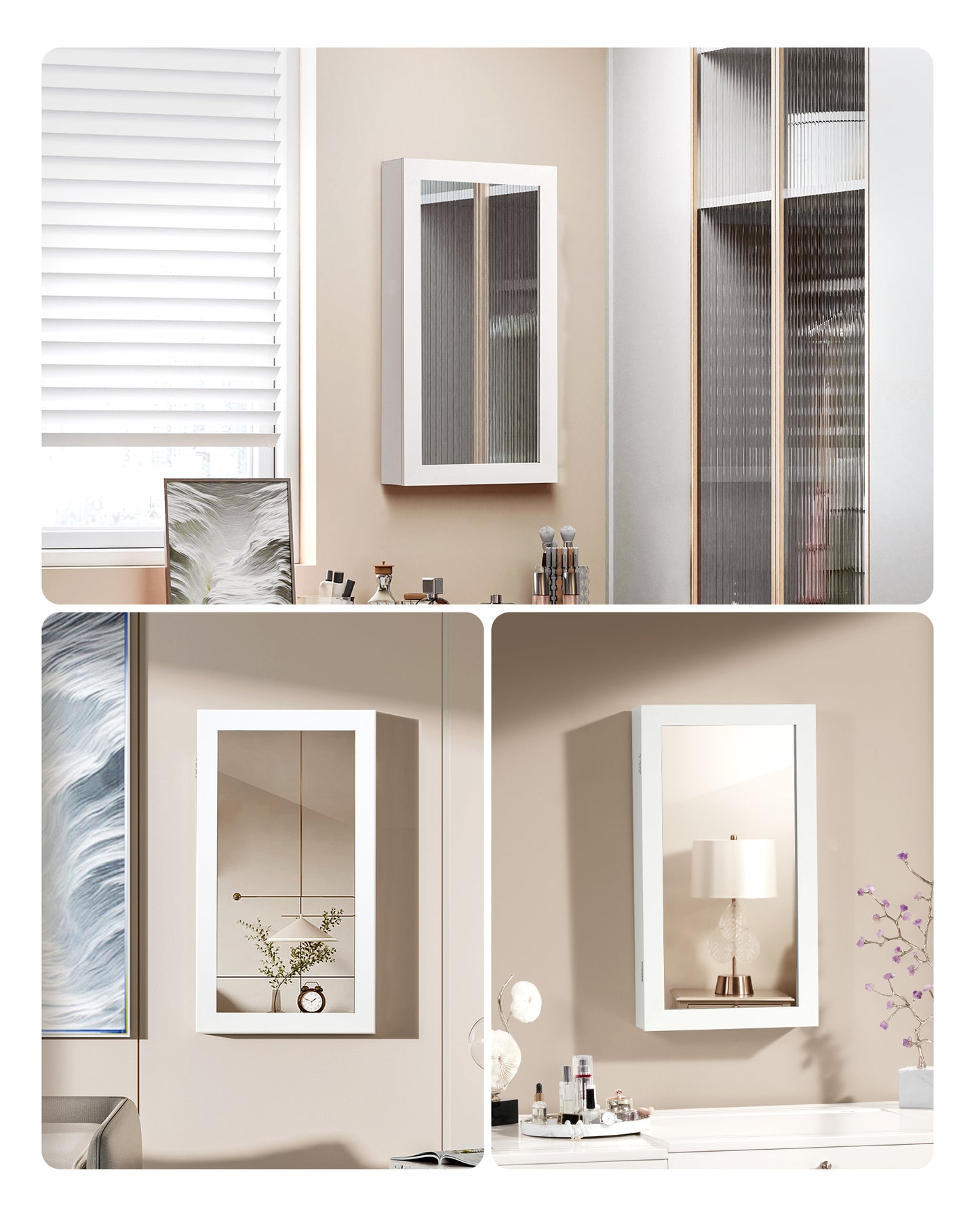 Kompakt ormar sa ogledalo  za nakit Amora Mini