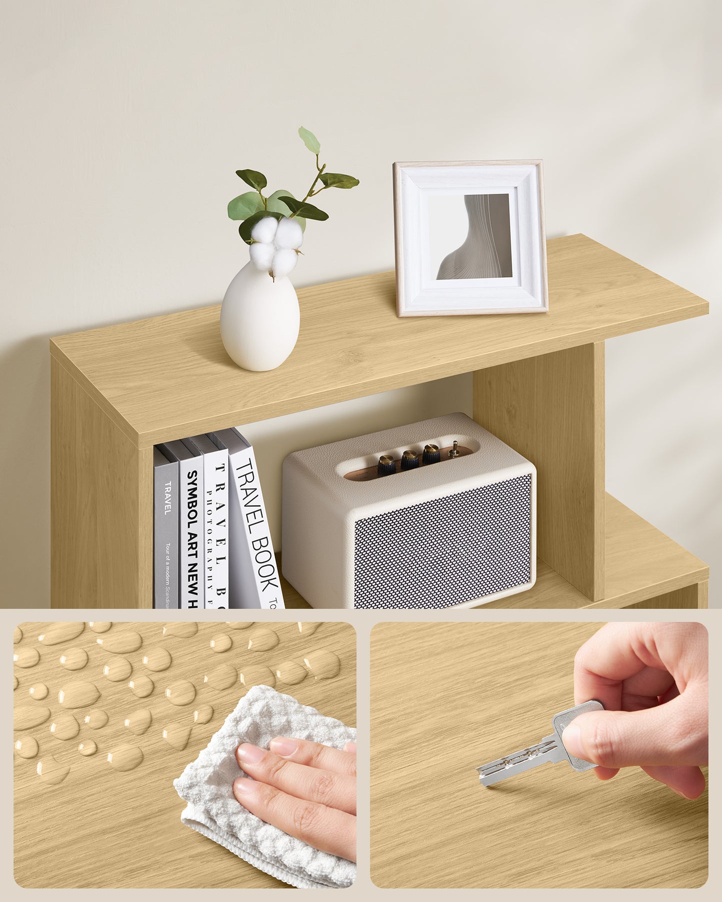 Polica za knjige i dekoracije Libra – drvo