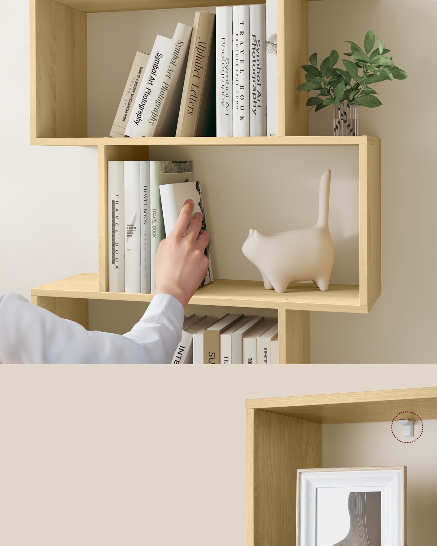 Polica za knjige i dekoracije Libra – drvo