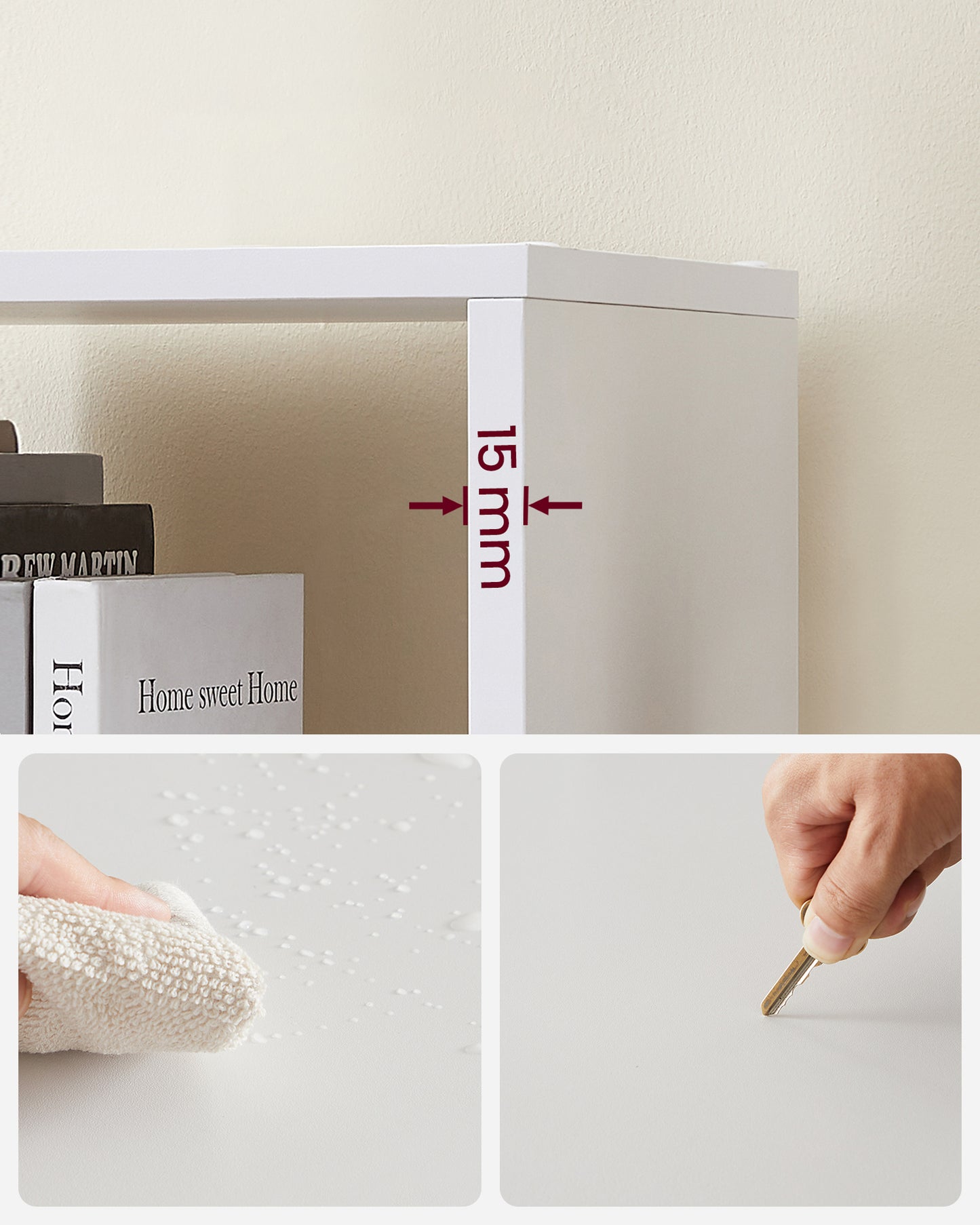 Polica za knjige i dekoracije Verso – bijela