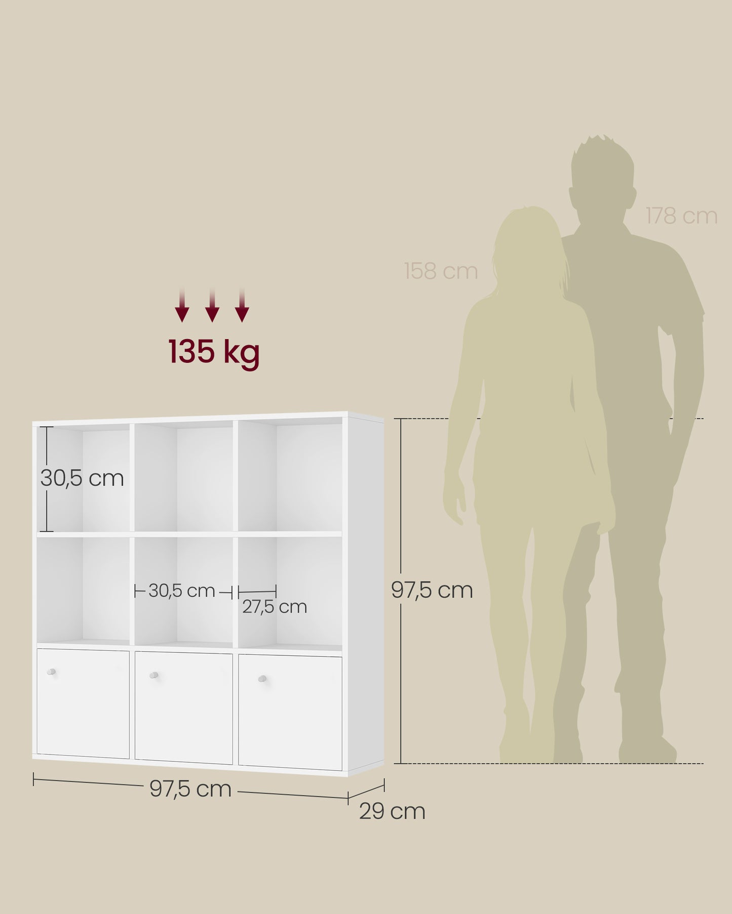 Polica za knjige i dekoracije Grid