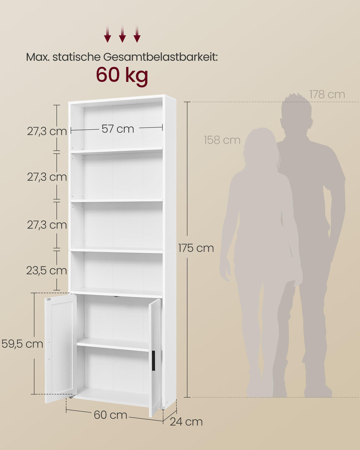 Polica za sa ormarićem Rustica- maxi