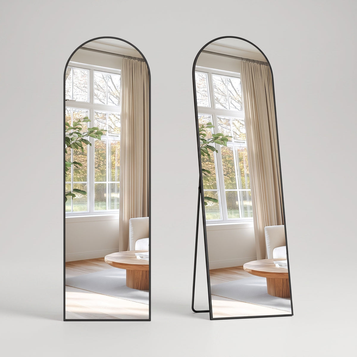 Podno ogledalo Illume – CRNI OKVIR 150 cm
