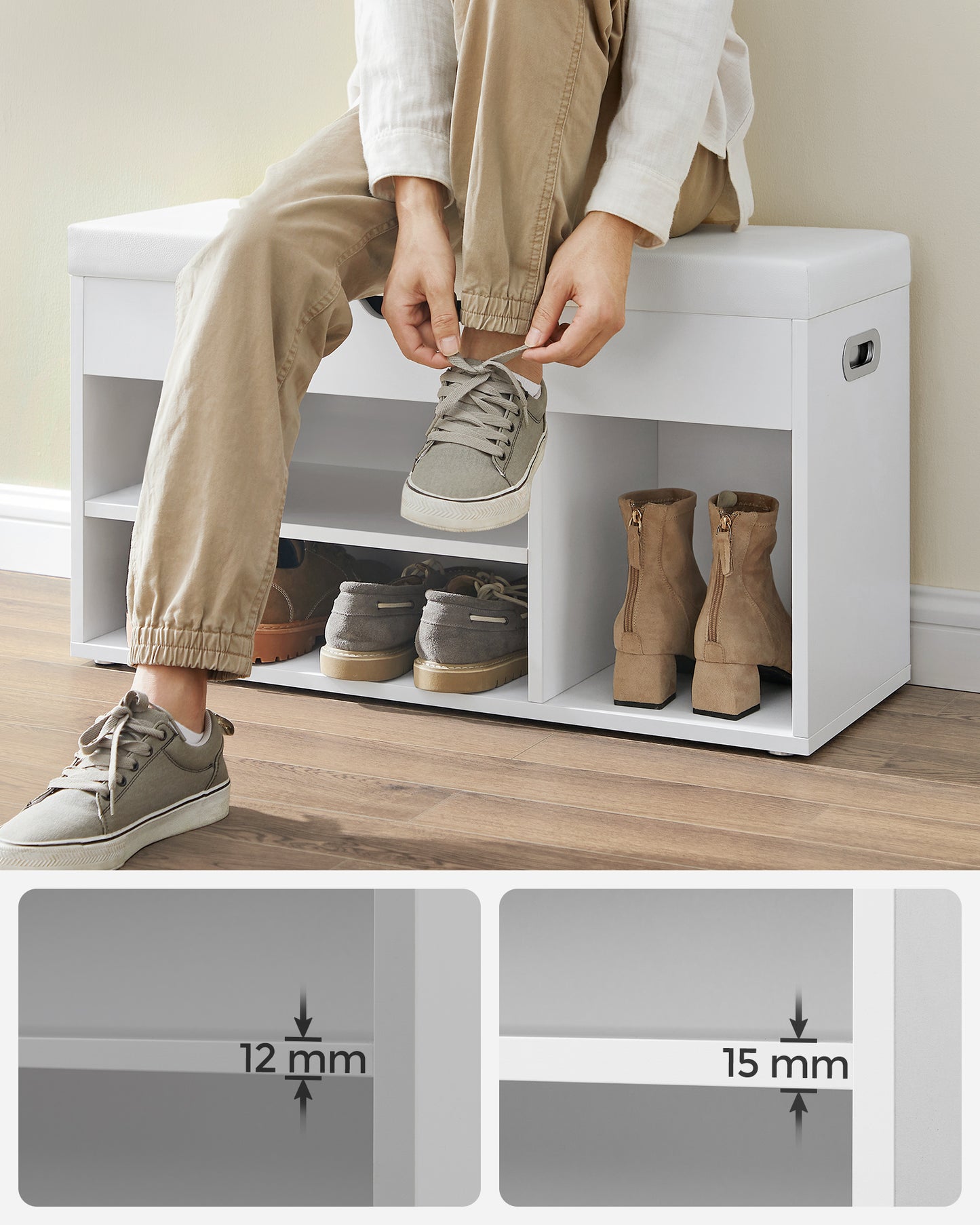 Klupa cipelar Ligna Bijeli