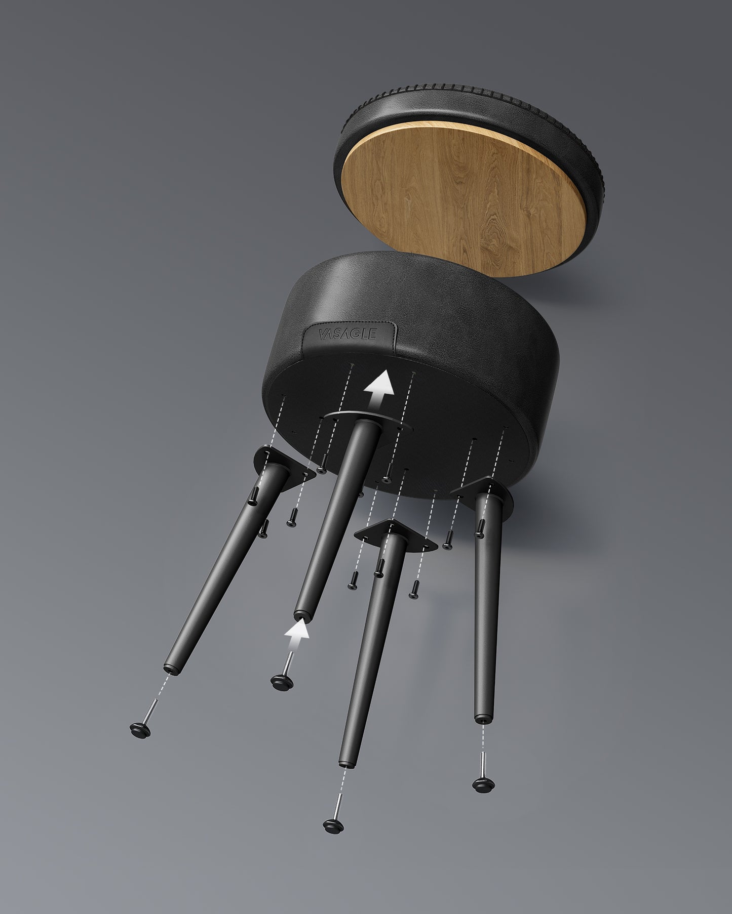 Tabure za skriveno odlaganje Velour- crni