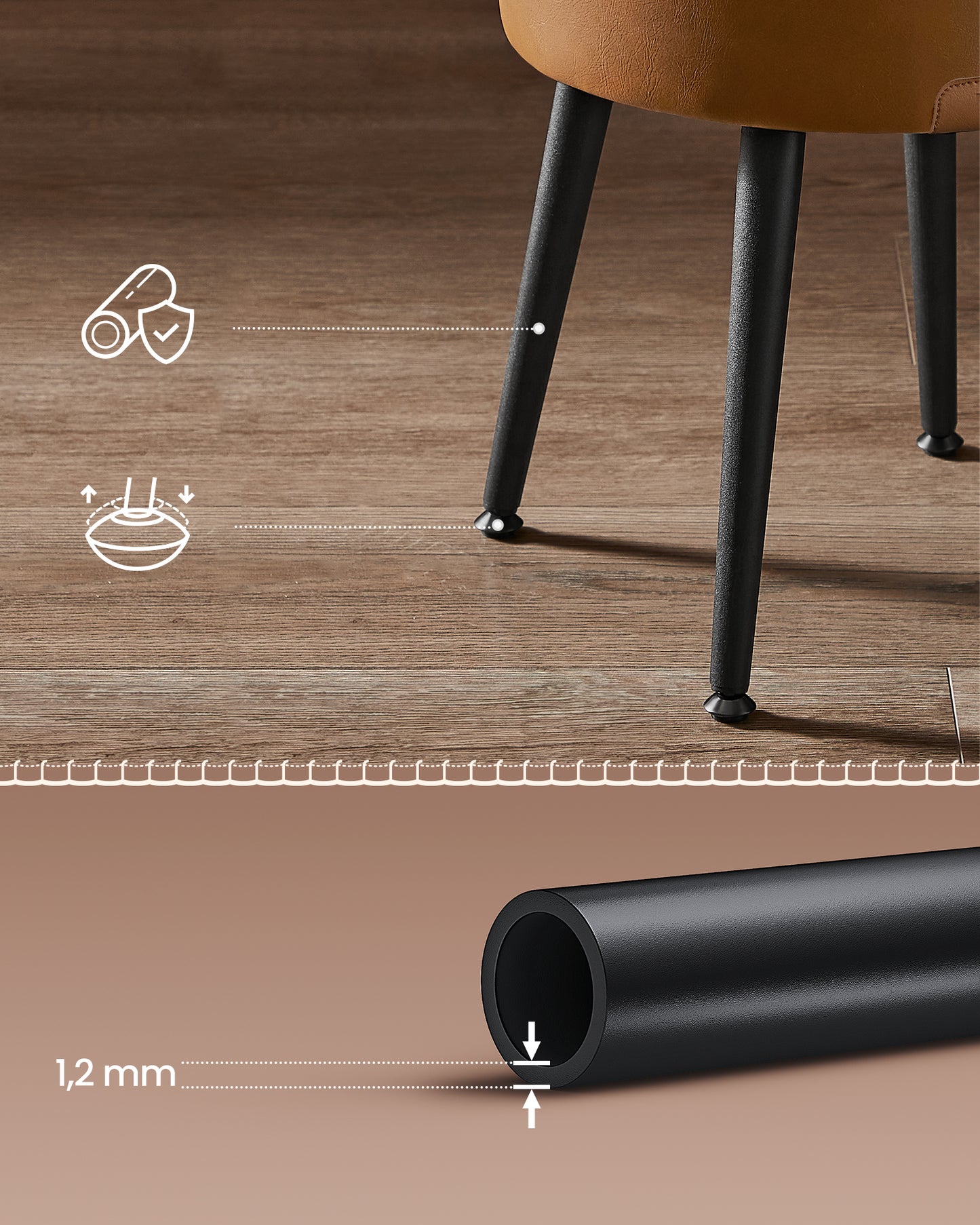 Tabure za skriveno  odlaganje Velour- smeđi