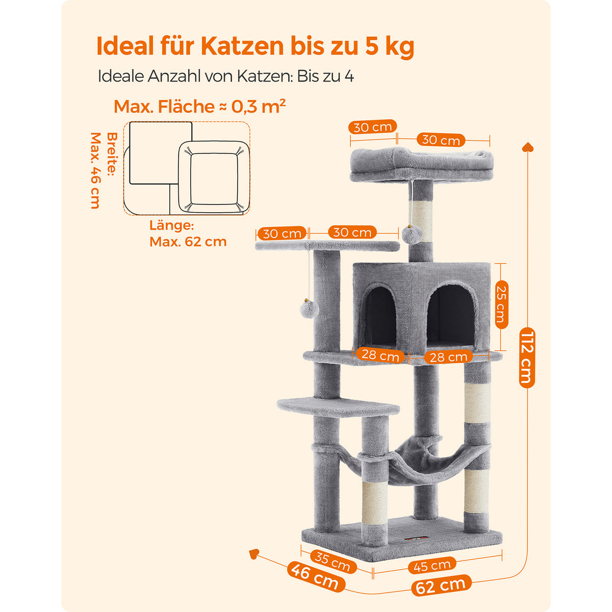 Grebalica za mačke- CAT TREE WHISK – MINI