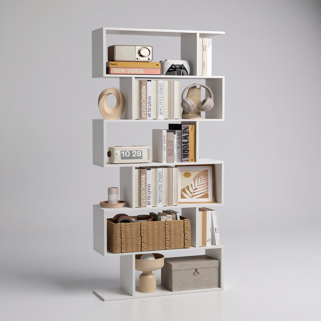 Polica za knjige i dekoracije Libra – bijela