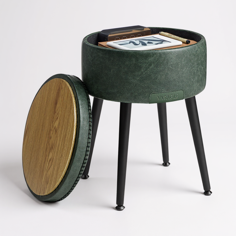 Tabure za skriveno  odlaganje Velour- zeleni