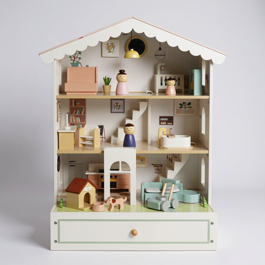 DREVENA KUĆICA ZA LUTKE LUMI SA FUNKCIJOM PRIČANJA PRIČE