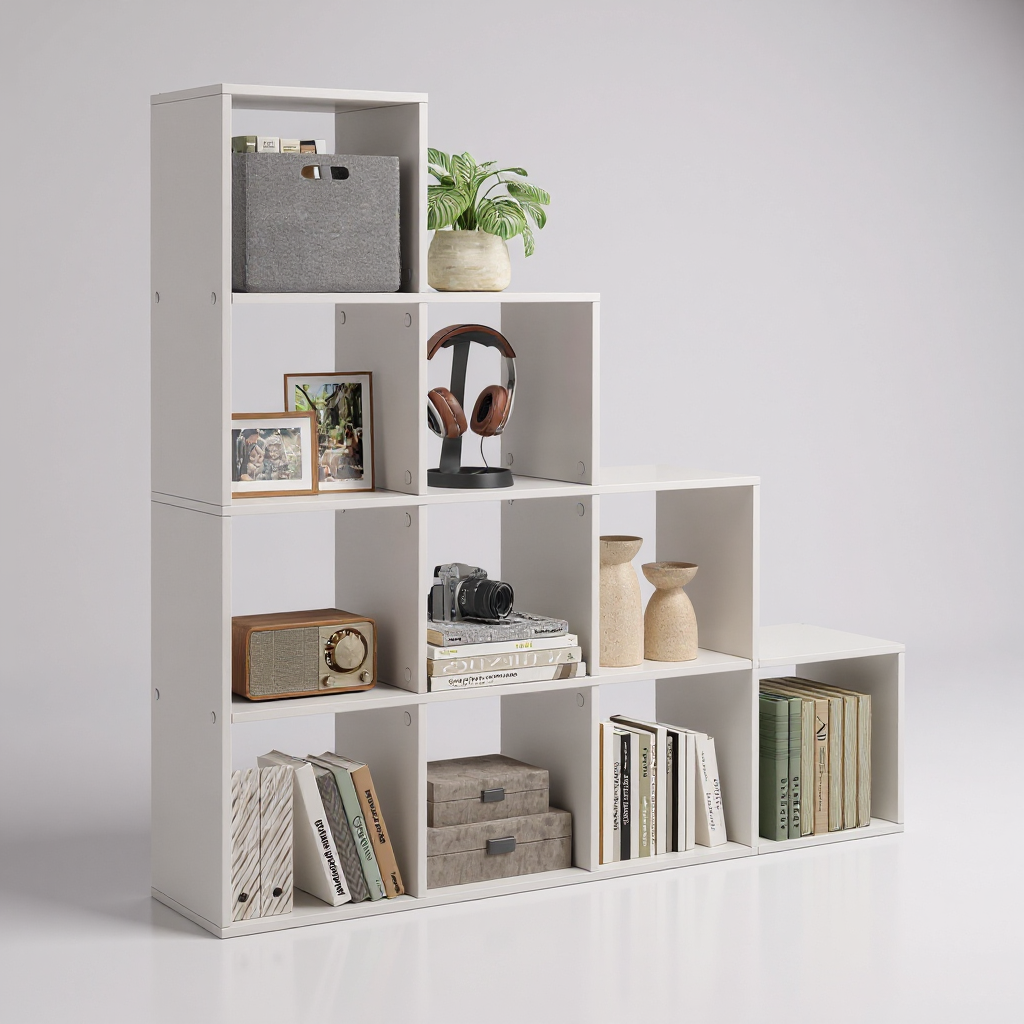 Polica za knjige i dekoracije Verso – bijela